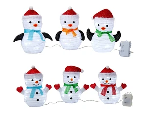 LED Weihnachtsfiguren Weihnachten Christmas Beleuchtung IP44 Timer Batterien - Bild 1 von 47