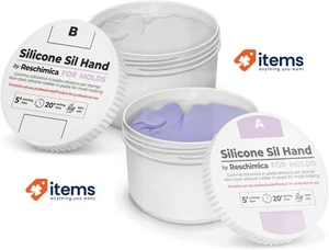 Silicone Rubber in Paste for molds 1:1 SIL Hand, Non-Toxic and Rapid Violet - Picture 1 of 2