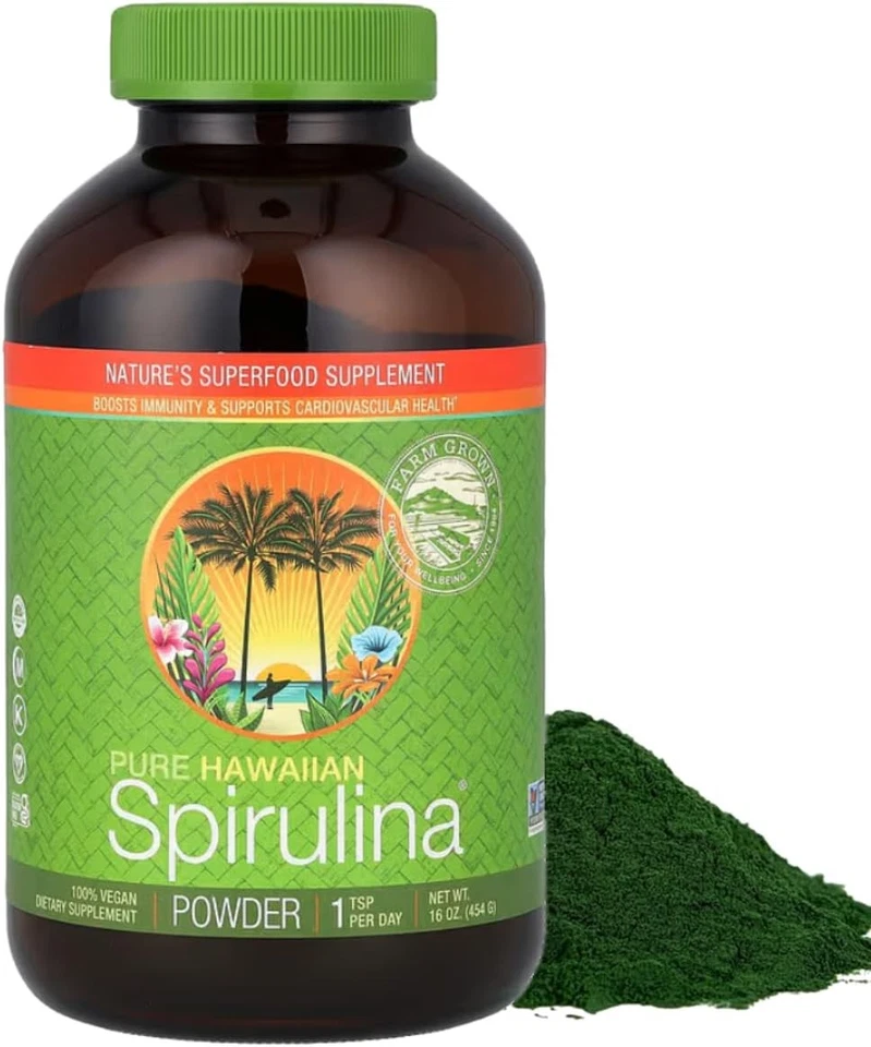 Pure Hawaiian Spirulina 16 Ounce Vegan Herbal Supplement for Immune Health - Image 1 of 4