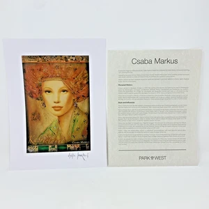 Litografía Csaba Markus 2021 con barniz puntual "Kapricianna"” certificado de autenticidad 12" x 9" - Imagen 1 de 4