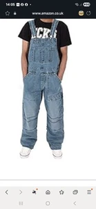 Mens XL Denim Dungarees Casual - Picture 1 of 7