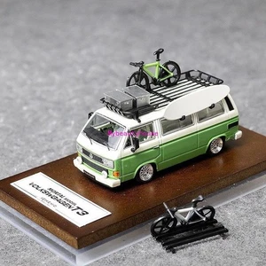 Mortal 1:64 White Green VW T3 Multi Van Camper Sport Model Diecast Metal Car - Picture 1 of 7