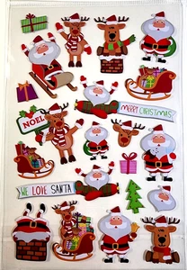 We Love Santa Whimsical Reindeer Sleigh Toys Chimney Christmas PS Pillow Sticker - Picture 1 of 1