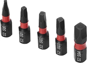 5 Stück Robertson Vierkantantrieb Bits Premium S2 legierter Stahl Vierkantbohrer Set... - Bild 1 von 2