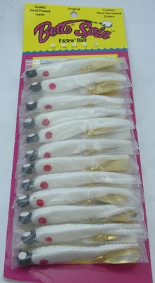 Tarjeta de 12 puntos blancos/rojos Betts 025ST-35G 1/4 OZ Beetle Spint Tail Foto 1 de 2