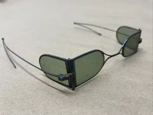 Antiguas gafas ferroviarias dobles D de 1800 tintadas completas extremadamente raras - Imagen 1 de 10