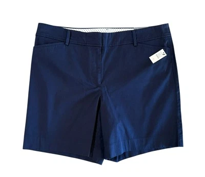 NWT Talbots Perfect Shorts 7” Classic Navy Blue Chino Short Women’s Size 12 NEW - Image 1 of 4