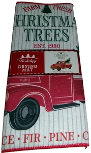 CHRISTMAS DRYING MAT  15" X 20" ~FARM FRESH CHRISTMAS TREES - Picture 1 of 1