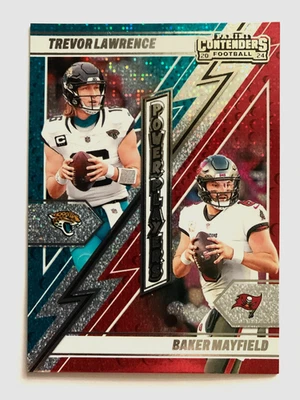 TREVOR LAWRENCE / BAKER MAYFIELD SPARKLE 2024 CONTENDERS POWER PLAYERS #6 - Image 1 of 2