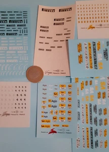 decals decalcomanie déco lot rally f1 divers pour ferrari fiat 1/43 - Foto 1 di 1