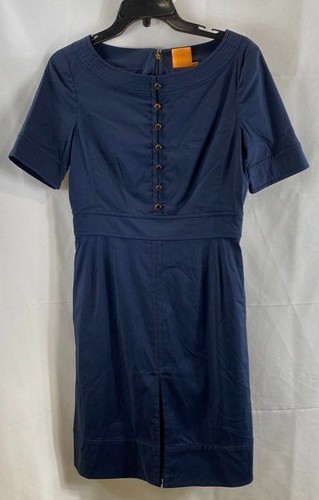 Abito donna Tory Burch blu con dettagli bottoni taglia 4