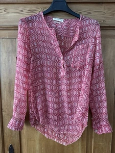 ISABEL MARANT ETOILE zarte Bluse 100% Seide FR 38 Rot Hoher NP - Bild 1 von 4