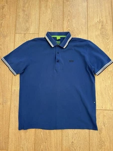 Beautiful Hugo Boss Green label Navy Blue Polo Size XL Lovely Cond RRP £110 - Picture 1 of 11