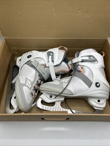 K2 Alexis Ice FB Skates Womens Size 6.5 - Pink And White - Boxed - Picture 1 of 9