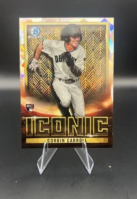 2023 Bowman Iconic #BI-18 Corbin Carroll  Atomic Refractor 006/150 - Image 1 of 2