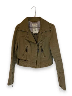 Vintage y2k River Island Beige Motorcycle Coats & Jackets for Women S|W30L21|444 Foto 1 de 4