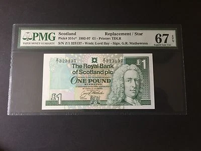 1992 Scotland, The Royal Bank of Scotland £1 P351c* "Replacement/Star"  - Image 1 of 3