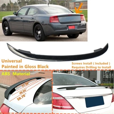 Fit For 2006-2010 Dodge Charger Trunk Spoiler Wing Gloss Black 51'' Universal - Image 1 of 4