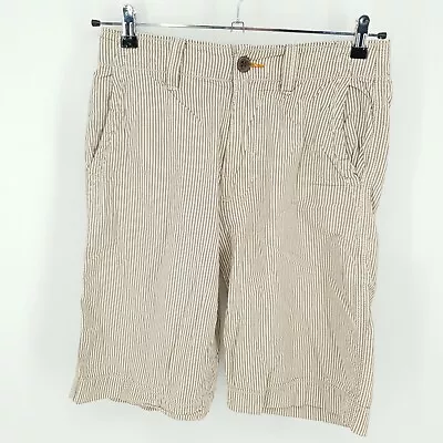 Pantalones Cortos American Eagle Para Hombre 28 Bermudas Chinas Largo Rayas Frente Plano Foto 1 de 4