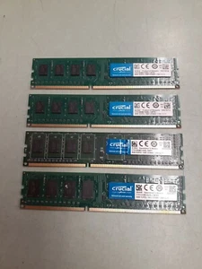 16GB (4x4GB) Crucial DDR3L-1600 UDIMM Memory CT51264BD160BJ - Picture 1 of 3