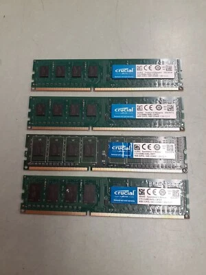 16GB (4x4GB) Crucial DDR3L-1600 UDIMM Memory CT51264BD160BJ - Image 1 of 3