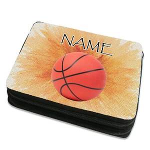 Federmäppchen Junge gefüllt Basketball mit Name Doppeldecker Federtasche Etui - Bild 1 von 9