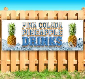 PINA COLADA Banner Advertising Vinyl Flag Sign Many Sizes DRINKS BEVERAGE FAIR - Picture 1 of 4