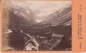 Photo CDV 19e Vue générale de la Vallée et du Cirque de Gavarnie - PYRÉNÉES. - Picture 1 of 1