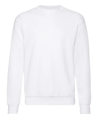 Fruit of the Loom Clásico 80/20 Adaptable Sudadera Liso Jersey Suéter SS200 - Imagen 1 de 4