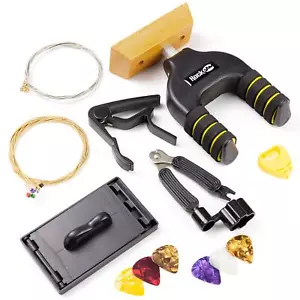 Universal Guitar Accessories Super-kit with Hanger, Capo, Electric & Acoustic... - Picture 1 of 9