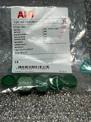 LOT OF 8 GREEN TEXT CAP ABB 1SFA616906R1042 - Image 1 of 2