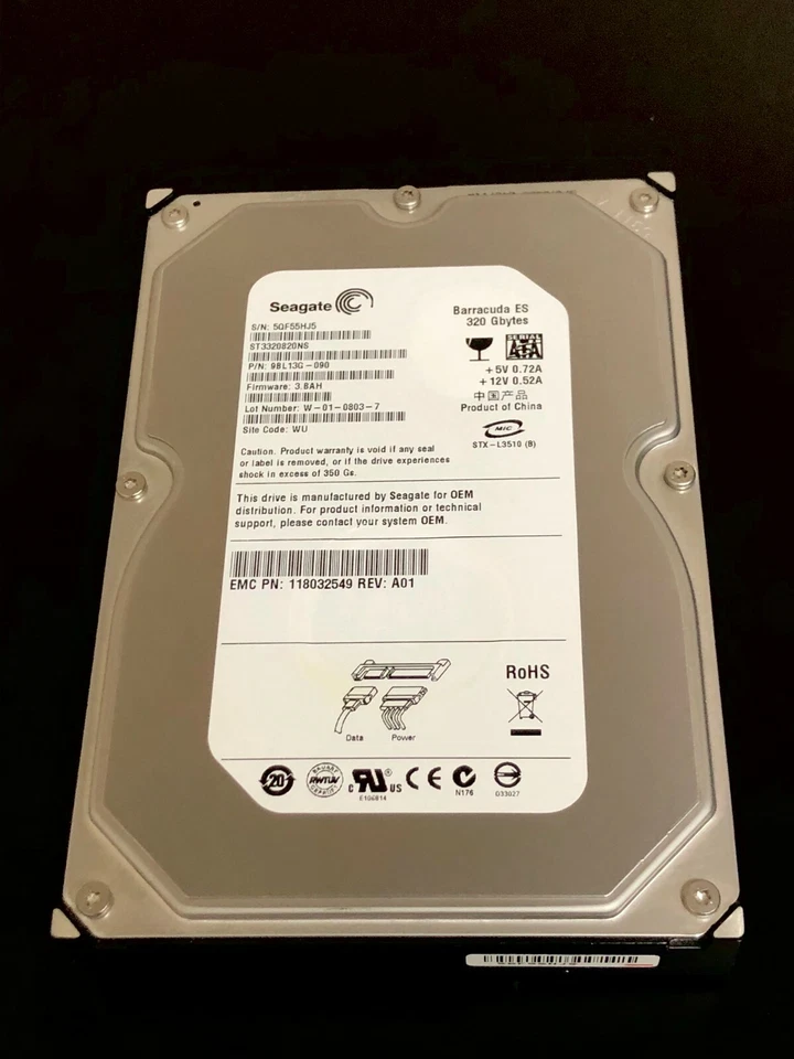 Seagate ST3320820NS 320GB 7.2K 3.5" SAS HDD – Enterprise Server Hard Drive - Image 1 of 1