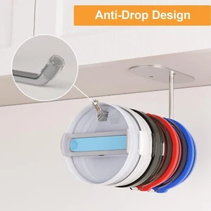Tumbler Lid Organizer Cup Lid Organizer Self-Adhesive Kitchen Storage 2 Pack - Picture 1 of 8