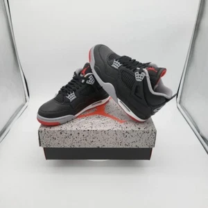 Nike Air Jordan 4 Bred Reimagined Black Red FV5029-006 Größe 9 M/10,5 W In Hand - Bild 1 von 13