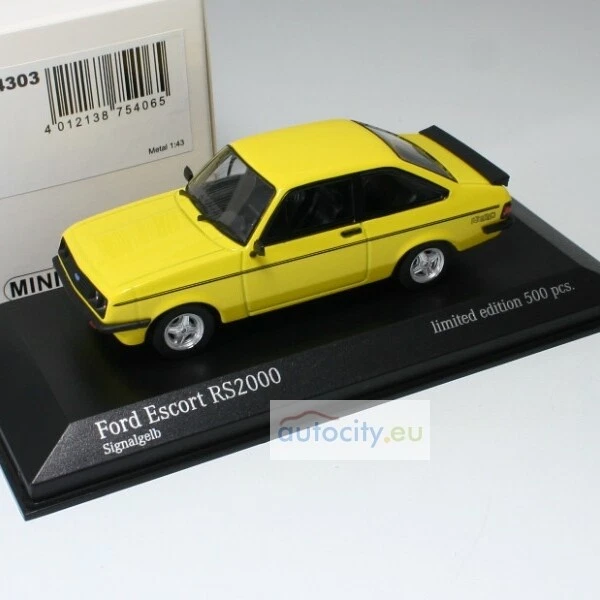 Minichamps Ford Escort RS2000 in Signal Yellow 1976 943084303 1/43 LtdEd 500
