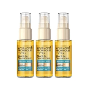 AVON Advance Techniques Absolute Nourishment Hair Serum- Argan Oil 1 oz X 3 CT - Picture 1 of 12