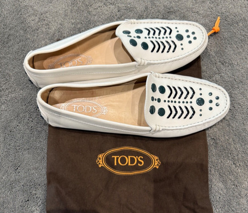 TOD’S Scarpa da guida donna Tods bianco panna spento taglia 42