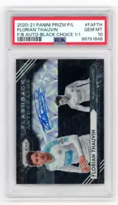 2020 Prizm P/L Florian Thauvin #FAFTH Flashback Auto Black Choice 1/1 PSA 10 - Picture 1 of 2