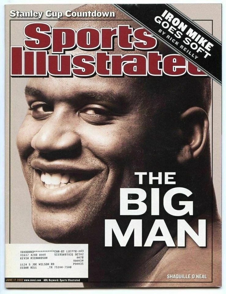 17 de junio de 2002 Shaquille O'Neal Los Angeles L.A. Lakers Sports Illustrated Foto 1 de 1