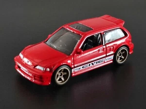 Honda Civic EF 1990 Hot Wheels 1:64 personalizado - pilotos reales - suelto como nuevo en caja - Imagen 1 de 9
