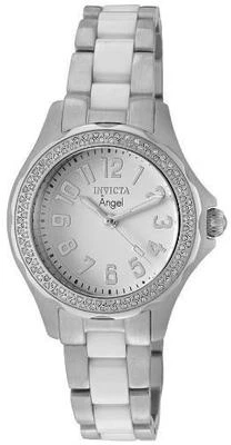 Invicta 1779 Women's Angel Diamond Accented S/S Ceramic Bracelet Quartz Watch - image 1 of 3