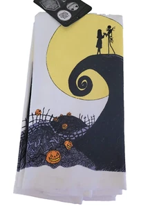 NWT Disney Halloween Nightmare Before Christmas Jack & Sally Kitchen Towels 2PC - Picture 1 of 3