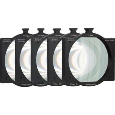 Lindsey Optics 4 x 5.65" Brilliant² Tray Mount Close-Up Lens Set - 5 Diopters - Image 1 of 2