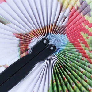 Summer Handheld Fan Chinese Folding Hand Fan Printed Paper Decorative gi-PNB- JW - Picture 1 of 12