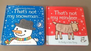 Bundle of 2 X Thats Not My.. Reindeer & Snowman- Christmas Baby Kids Board Book - Picture 1 of 4