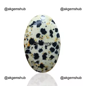 39.80 Cts Dalmatian Jasper Pendant Making Oval Cabochon Natural 37x23x5 mm - Picture 1 of 11