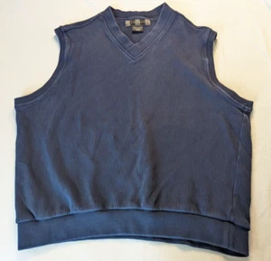 VTG Nike Golf Sweater Vest Mens XL 90's Center Swoosh V-Neck Blue Boxy Preppy - Picture 1 of 8