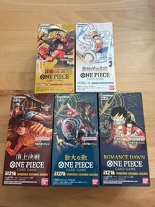 NUEVO 5 CAJAS Set One Piece TCG OP-01-05 Booster Box Romance Dawn Envío Gratis JP - Imagen 1 de 11