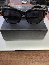 Dior CD DIAMOND S21 Black Square Gold Tone Sunglasses New