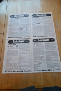 Roleplayer: The GURPS Newsletter Lot of #4 1987 issues Steve Jackson Games